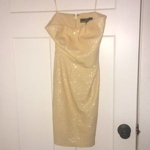 Stunning gold sequin mini dress